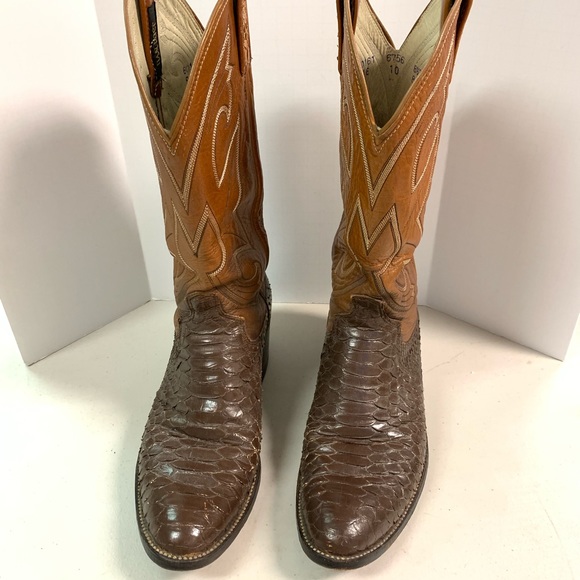 Dan Post Shoes - DAN POST | VTG Western Cowboy Leather Snake Boots